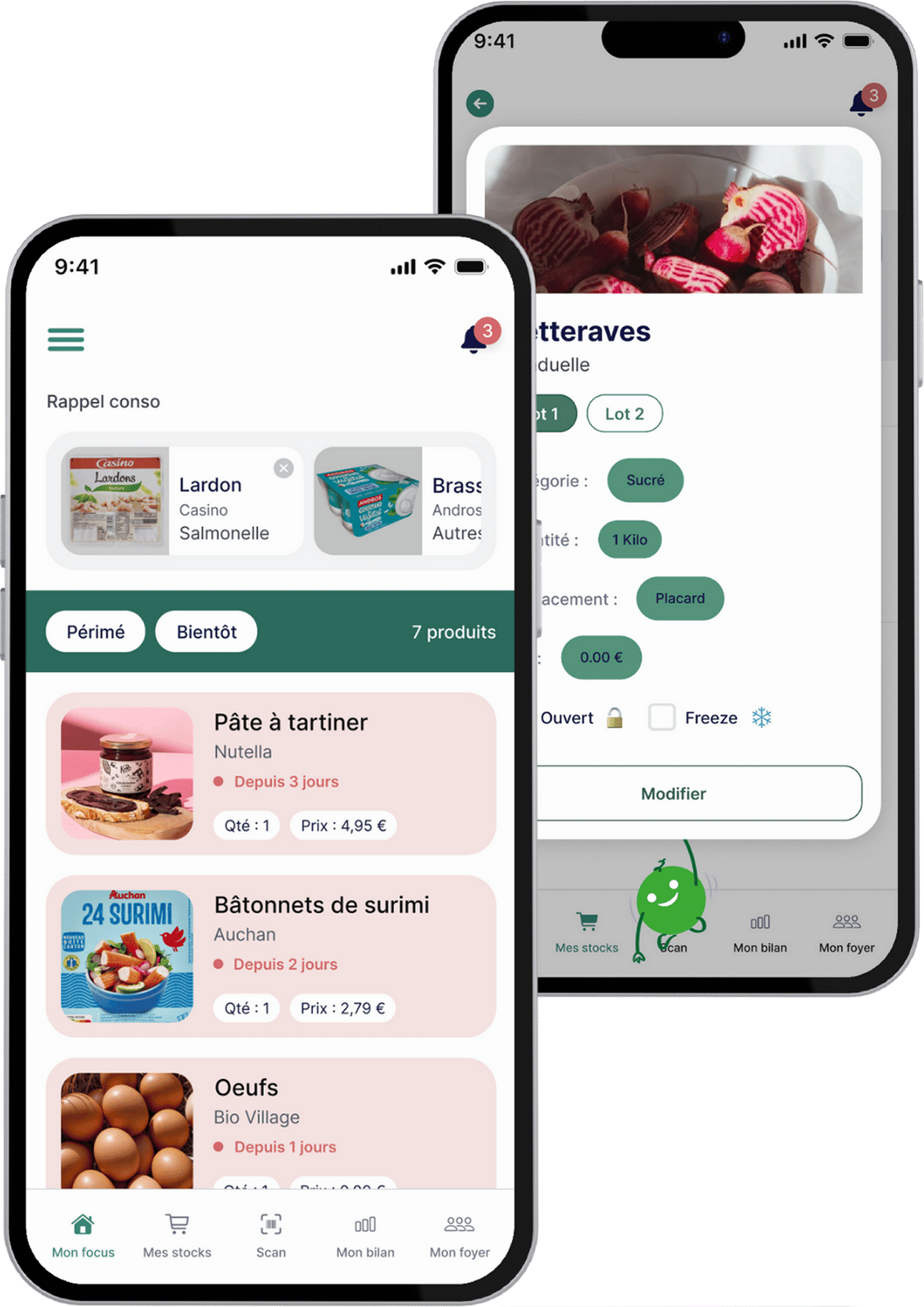 Démonstration de l'application MeaL - Scan d'articles